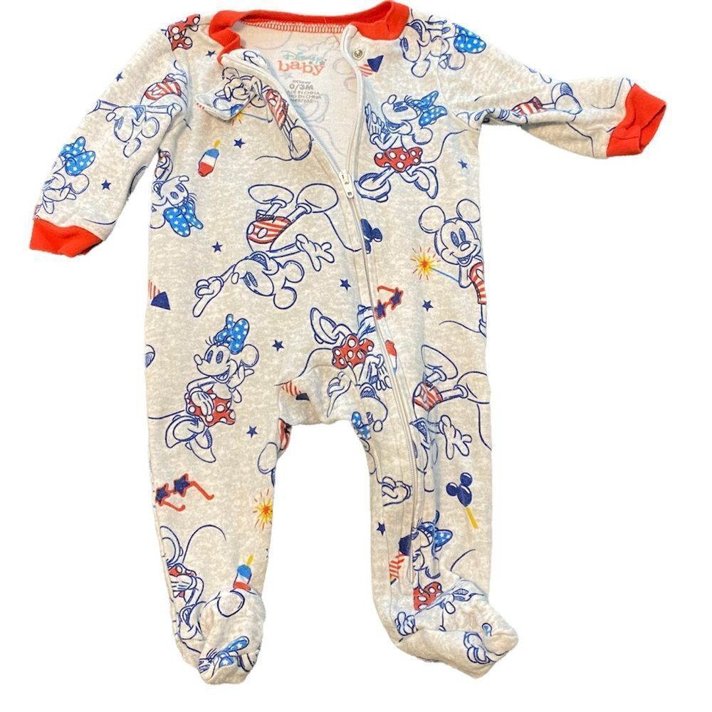 Disney Baby Sleeper Mickey And Minnie 0-3 Month